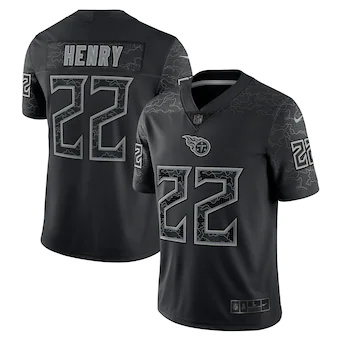 mens nike derrick henry black tennessee titans rflctv limit